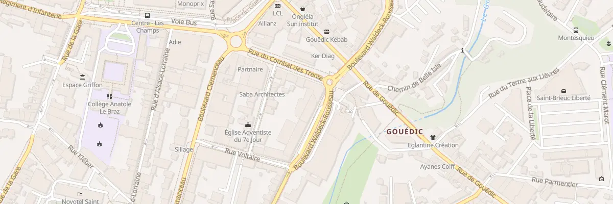 Plan du 26 Bd Waldeck-Rousseau à Saint-Brieuc
