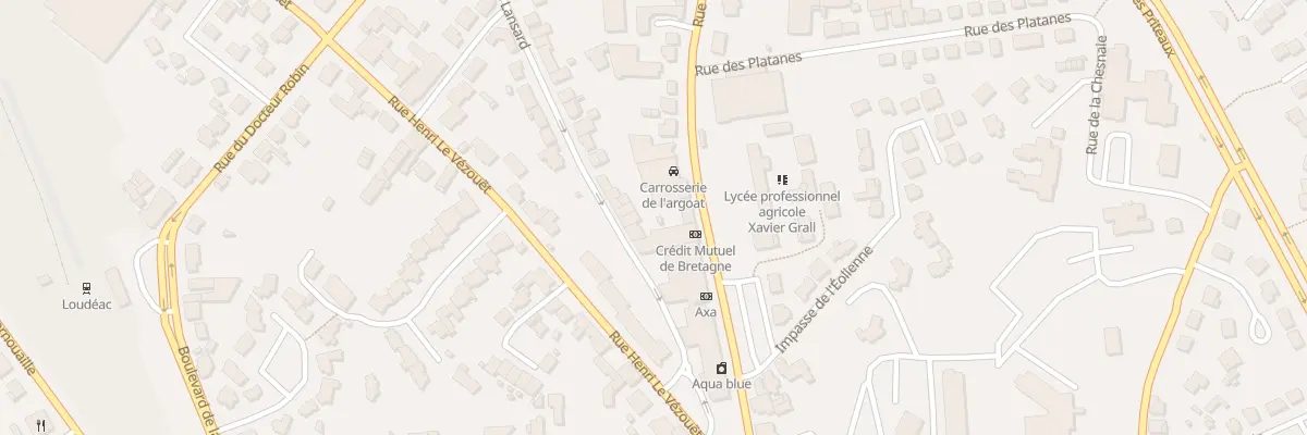 Plan du 12 Rue Charles Lansard à Loudéac