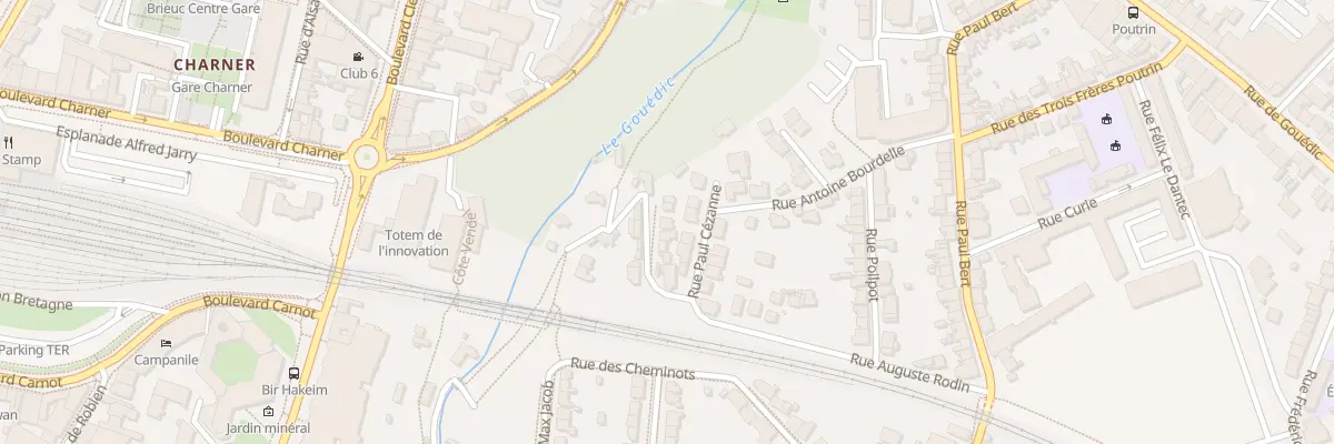 Plan du 10 Rue de la Côte à Moussu à Saint-Brieuc