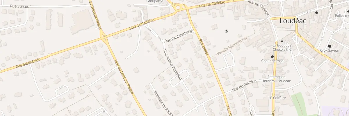 Plan du 9 Rue Arthur Rimbaud à Loudéac