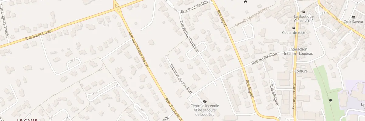 Plan du 20 Rue Arthur Rimbaud à Loudéac
