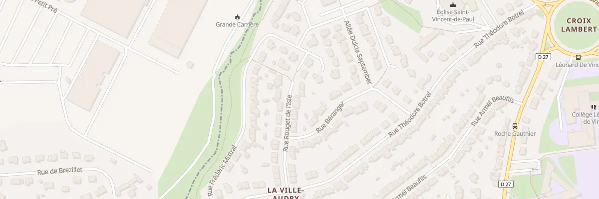 Plan du 22 Rue Rouget de l’Isle à Saint-Brieuc