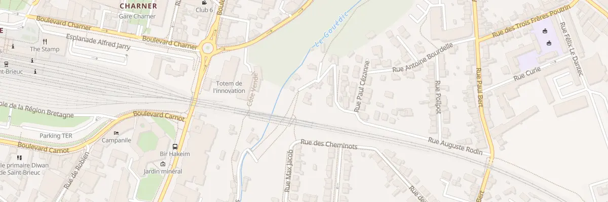 Plan du 9008 Rue de la Côte à Moussu à Saint-Brieuc