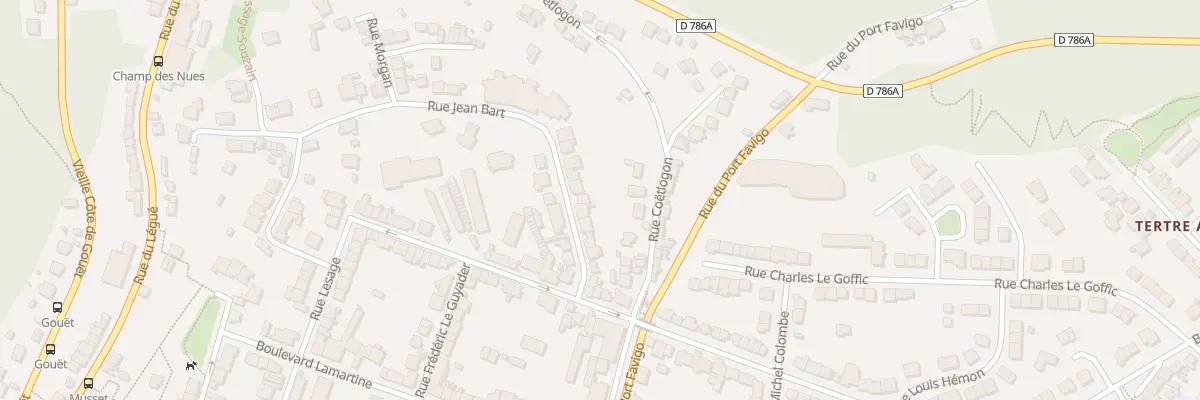Plan du 16 Rue Jean Bart à Saint-Brieuc