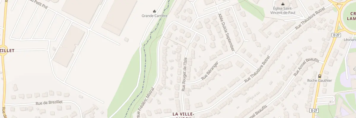 Plan du 27 Rue Rouget de l’Isle à Saint-Brieuc