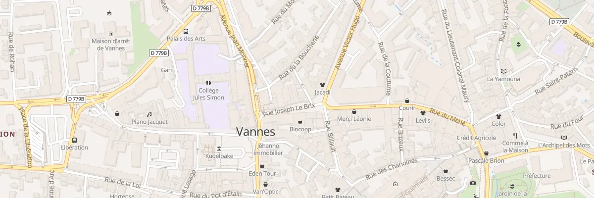Plan du 23 Rue Joseph Le Brix à Vannes