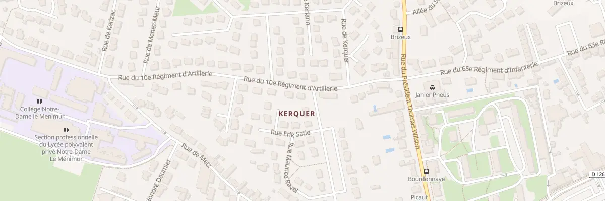 Plan du 17 Rue du 10e R A à Vannes