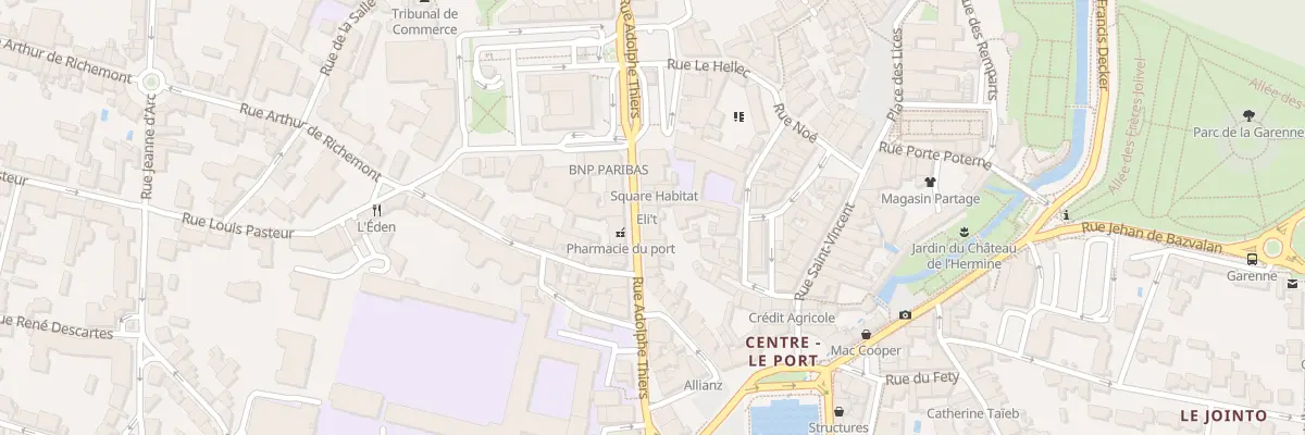Plan du 18 Rue Thiers à Vannes