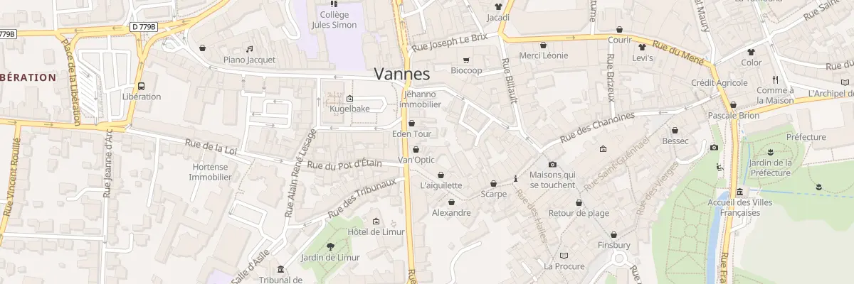Plan du 38 Rue Thiers à Vannes