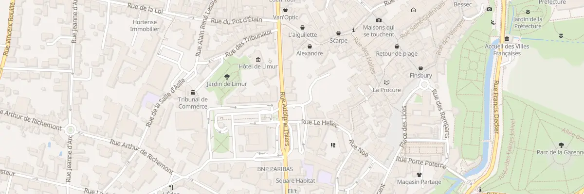 Plan du 24 Rue Thiers à Vannes