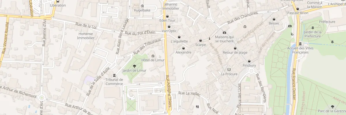 Plan du 28 Rue Thiers à Vannes
