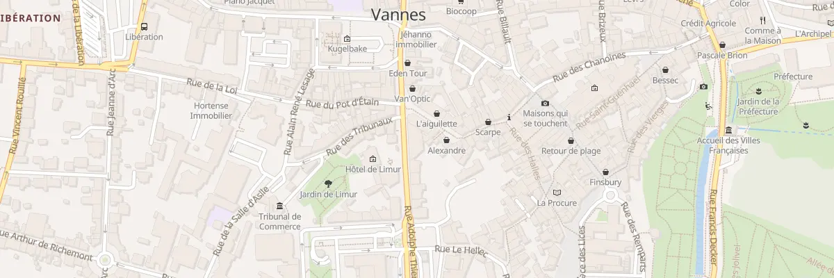 Plan du 30 Rue Thiers à Vannes