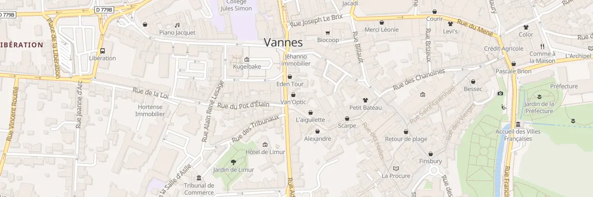 Plan du 32 Rue Thiers à Vannes