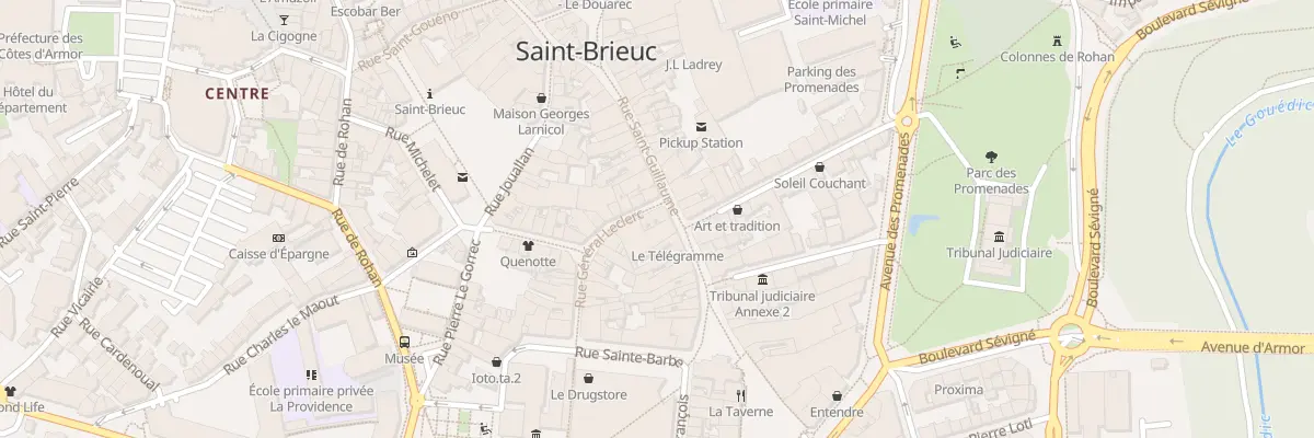 Plan du 1 Rue du Général Leclerc à Saint-Brieuc