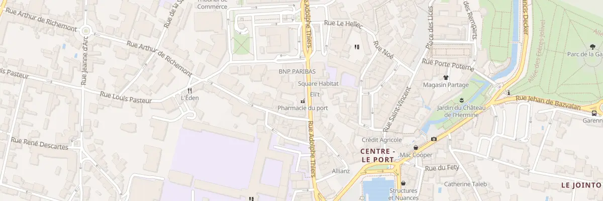 Plan du 19 Rue Thiers à Vannes