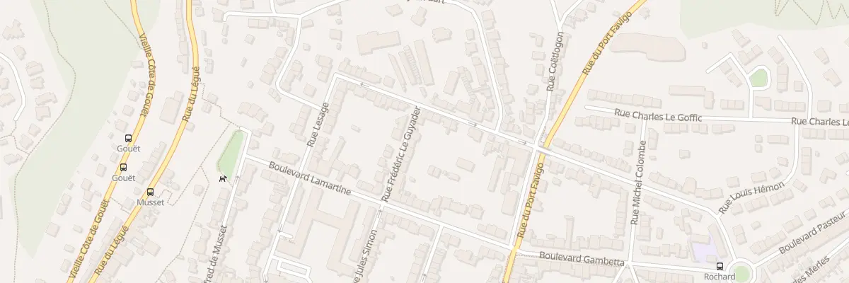 Plan du 14 Rue Frédéric Le Guyader à Saint-Brieuc