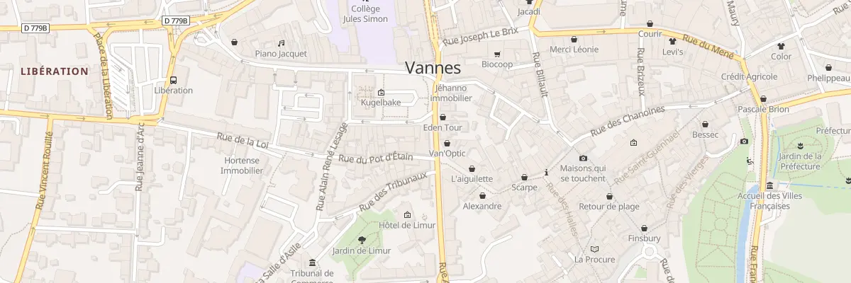 Plan du 37 Rue Thiers à Vannes