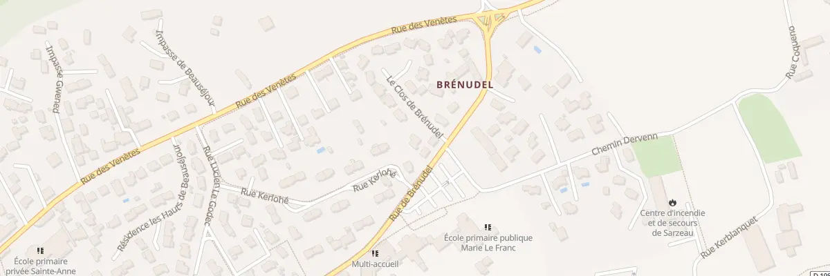 Plan du 9633 Rue de Brénudel à Sarzeau