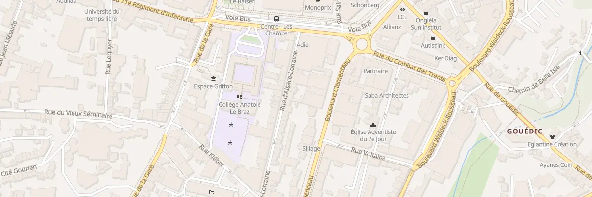 Plan du 11 Rue Alsace Lorraine à Saint-Brieuc