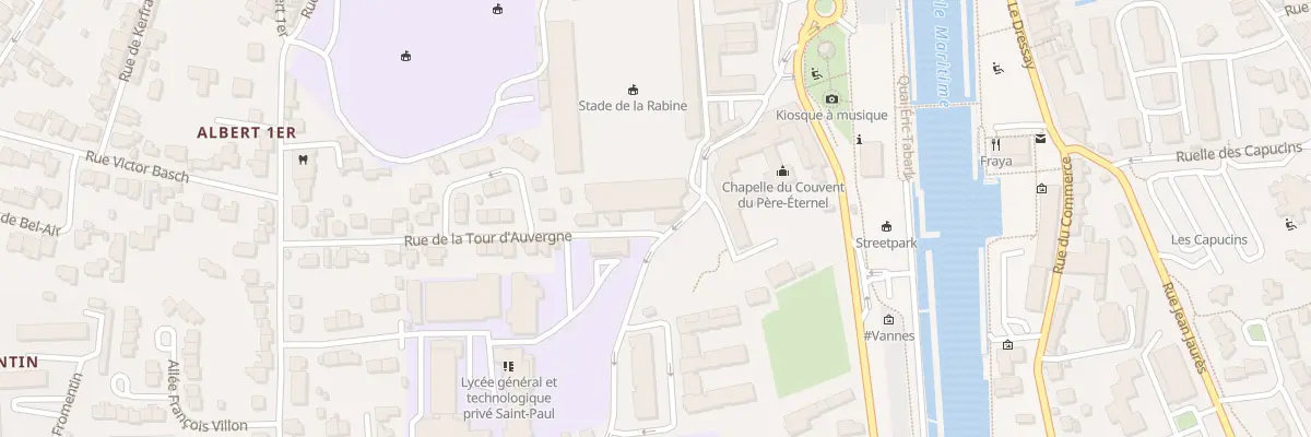 Plan du 21 Rue de la Tour D’Auvergne à Vannes