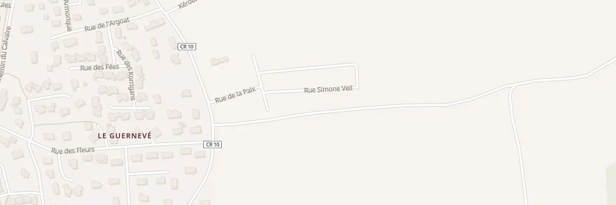 Plan du 10 Rue Simone Veil à Locqueltas