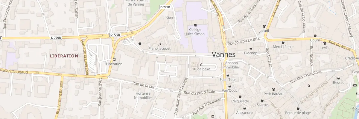 Plan du 5 Rue Hoche à Vannes