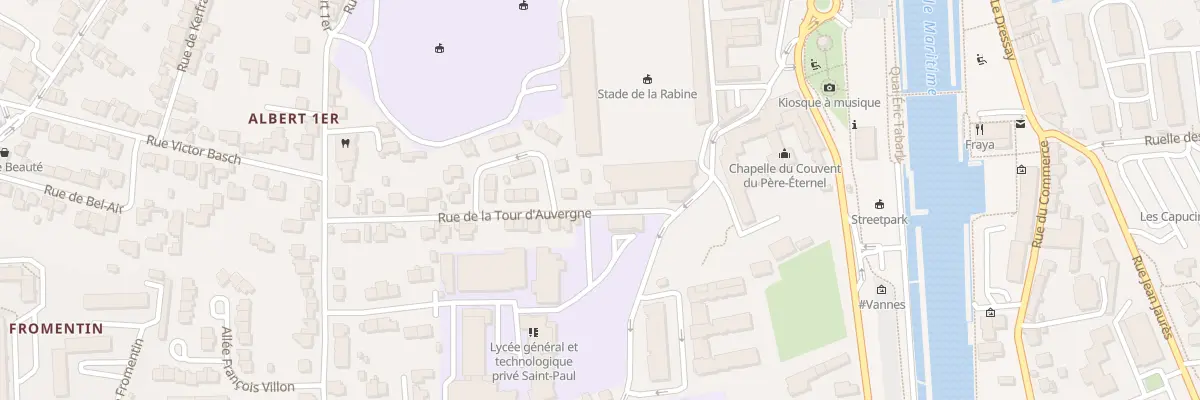 Plan du 19 Rue de la Tour D’Auvergne à Vannes