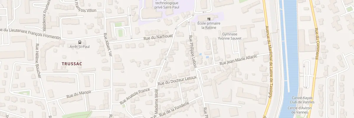 Plan du 13 Rue Madame Molé à Vannes