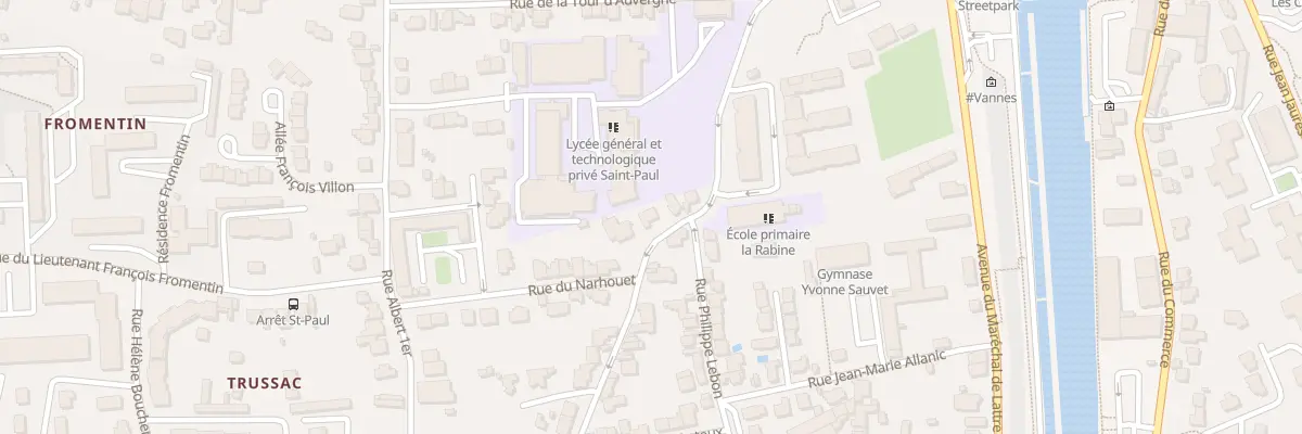 Plan du 6 Rue Madame Molé à Vannes
