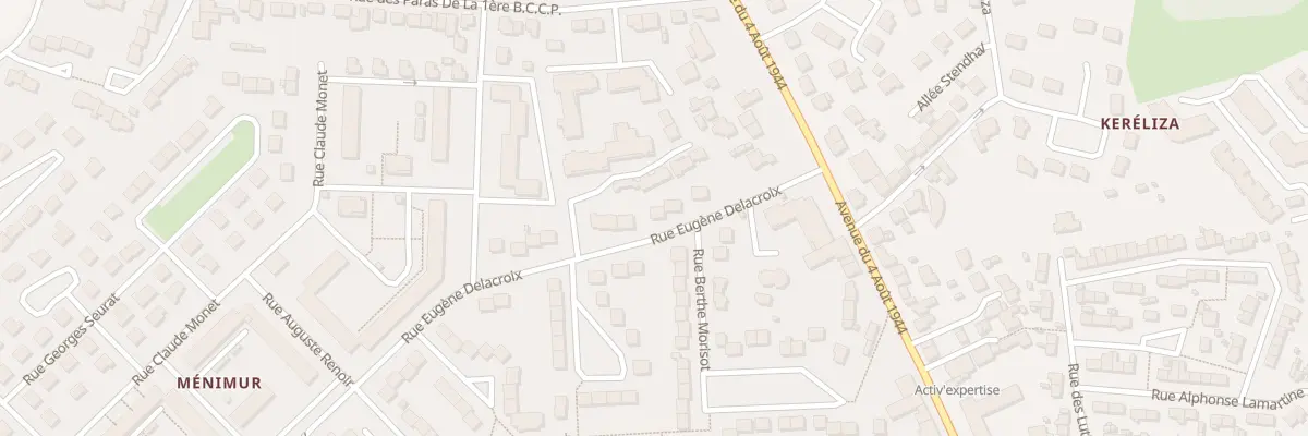 Plan du 12 Rue Eugène Delacroix à Vannes