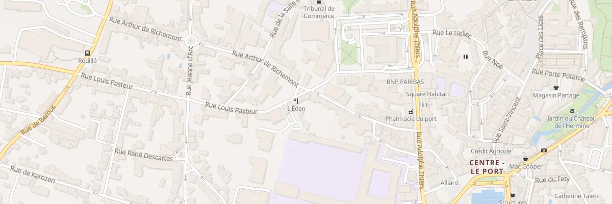 Plan du 1 Rue Pasteur à Vannes