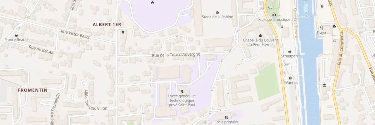 Plan du 18 Rue de la Tour D’Auvergne à Vannes