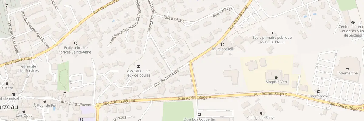 Plan du 9 Rue de Brénudel à Sarzeau