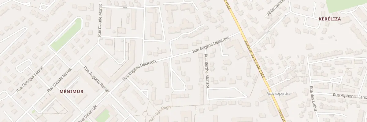 Plan du 15 Rue Eugène Delacroix à Vannes