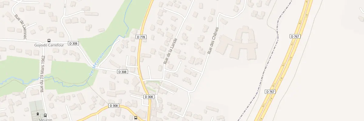 Plan du 12 Rue de la Lande à Meucon