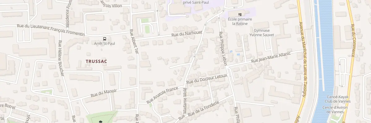 Plan du 18 Rue Madame Molé à Vannes