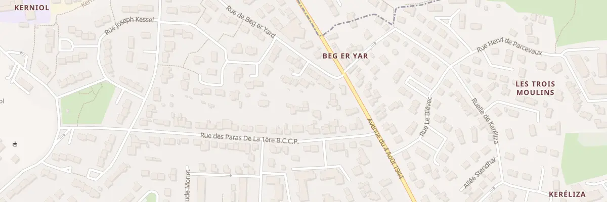 Plan du 129 Av du 4 Août 1944 à Vannes