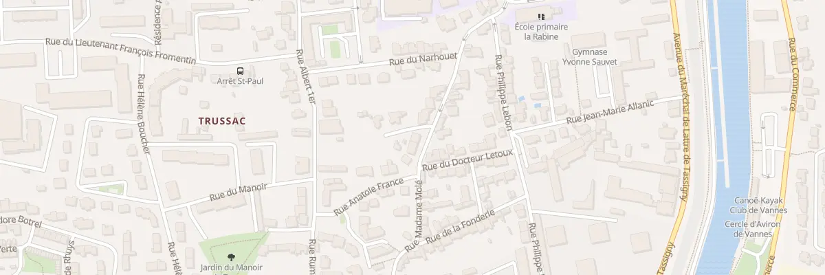 Plan du 20 Rue Madame Molé à Vannes