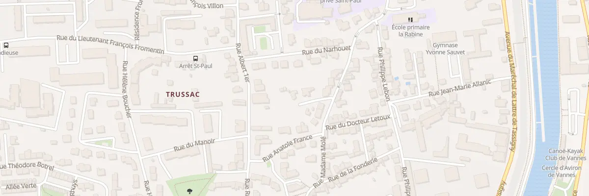 Plan du 18B Rue Madame Molé à Vannes