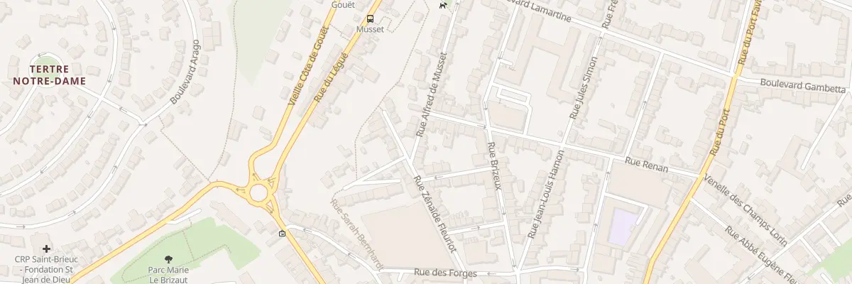 Plan du 8 Rue Alfred de Musset à Saint-Brieuc