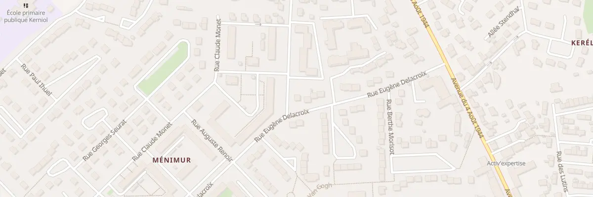 Plan du 22 Rue Eugène Delacroix à Vannes