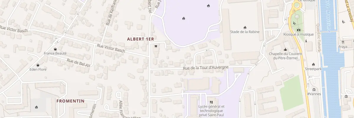 Plan du 5B Rue de la Tour D’Auvergne à Vannes
