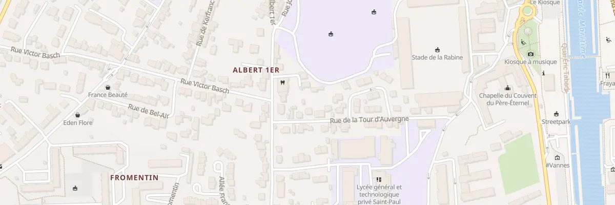Plan du 3 Rue de la Tour D’Auvergne à Vannes