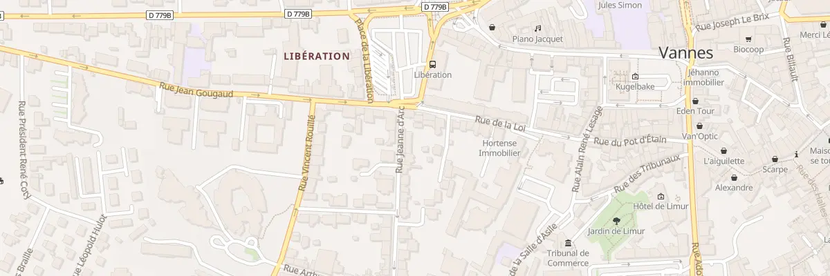 Plan du 1B Rue Jeanne d’Arc à Vannes
