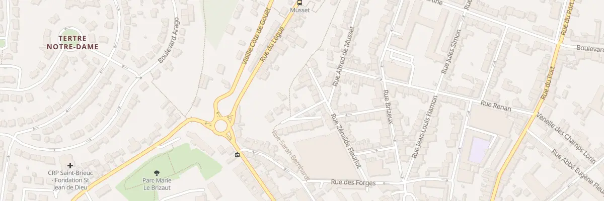 Plan du 25 Rue Zénaïde Fleuriot à Saint-Brieuc