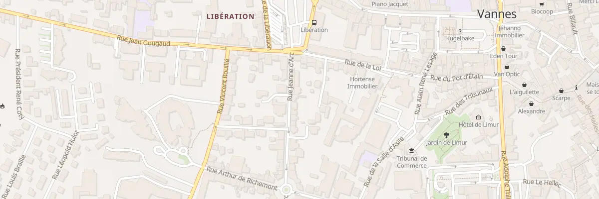 Plan du 15 Rue Jeanne d’Arc à Vannes