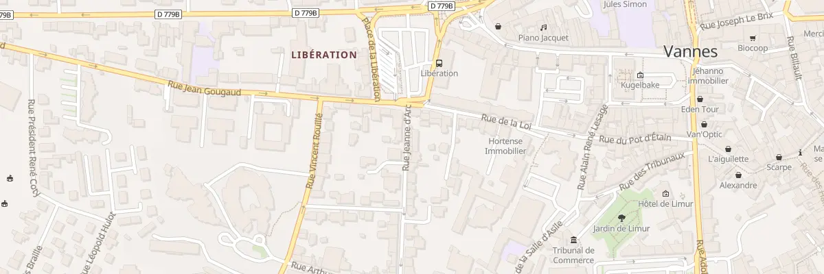 Plan du 3 Rue Jeanne d’Arc à Vannes