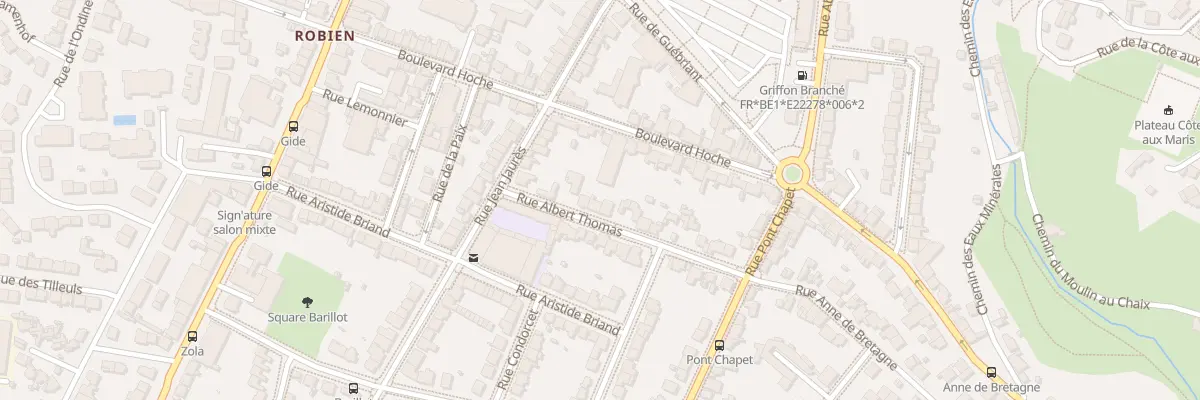 Plan du 9 Rue Albert Thomas à Saint-Brieuc