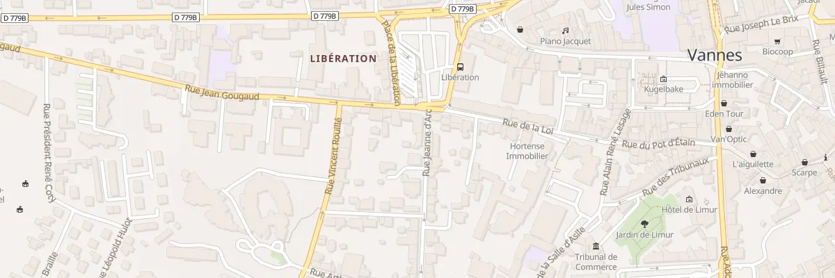 Plan du 2B Rue Jeanne d’Arc à Vannes