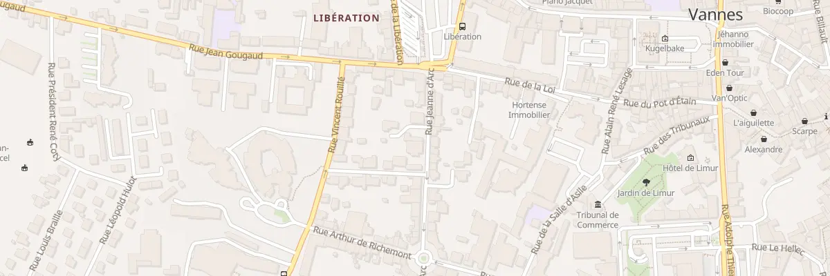 Plan du 6B Rue Jeanne d’Arc à Vannes